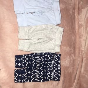 3 newborn pants for a baby boy.